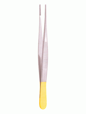 Potts-Smith Dressing Forceps - Tungsten Carbide, Tungsten Carbide, Serrated Tips, 10" (25.0 Cm)
